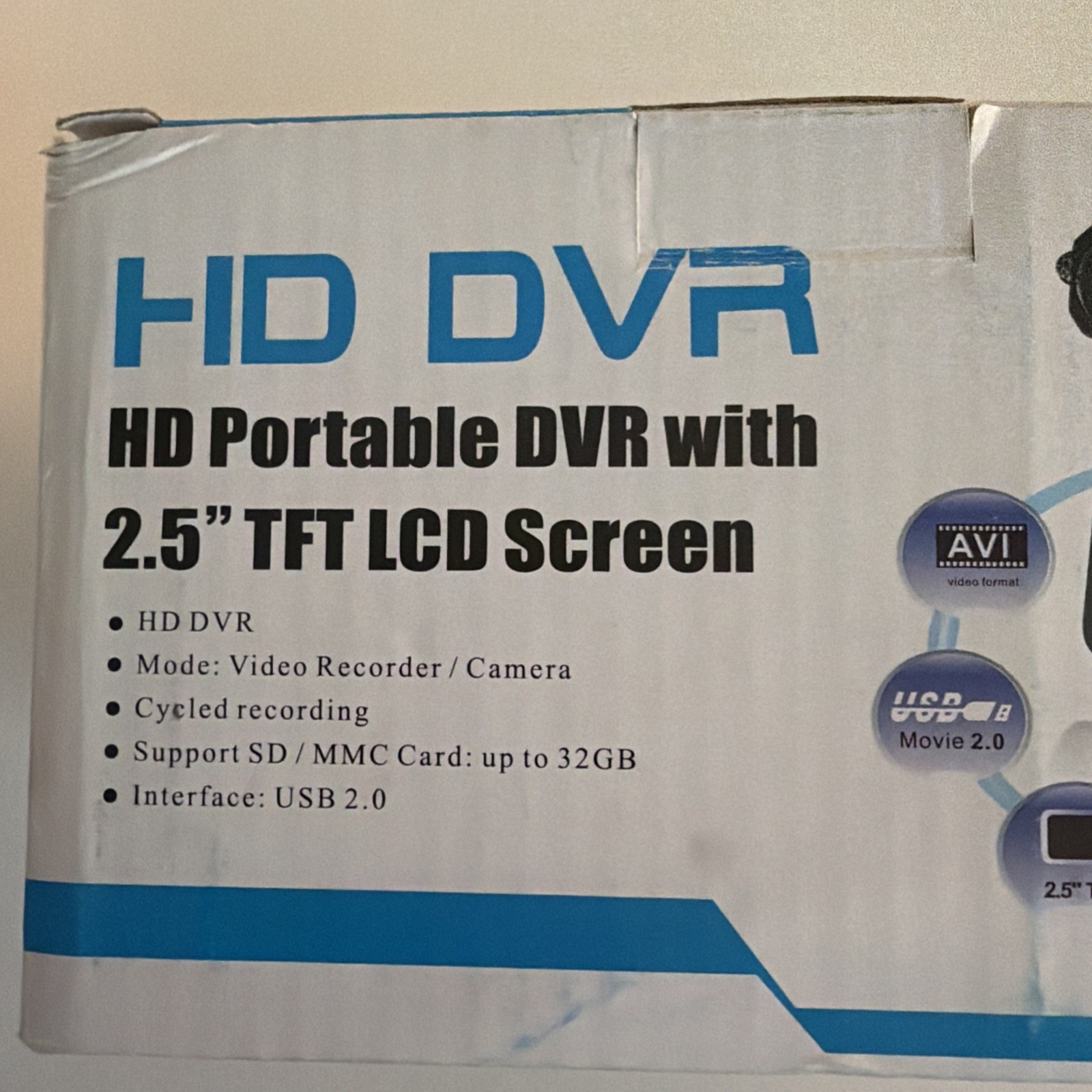 HD DVR Portable Recorder Camera w/ 2.5 LCD Screen New Open Box Tested Works