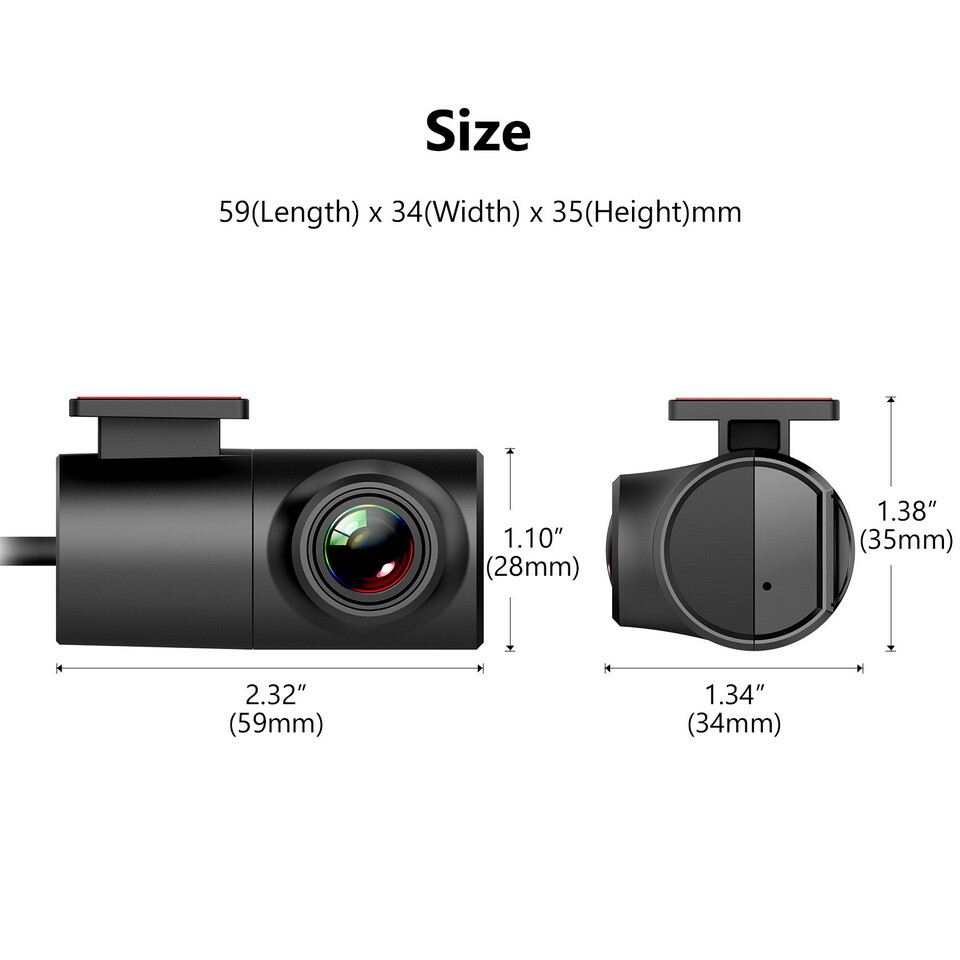 A100 Front Dust Proof Durable USB Dash Camera DVR for Eonon Android Car Stereo