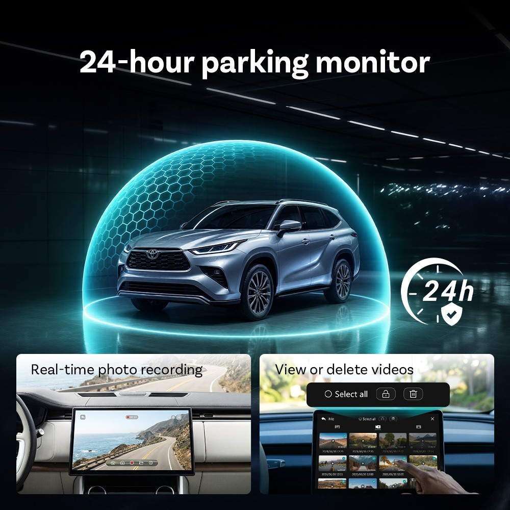 Ottosafe Dash Camera 2K Front and 1080P Rear Dash Cam WiFi GPS *Wireless Carplay