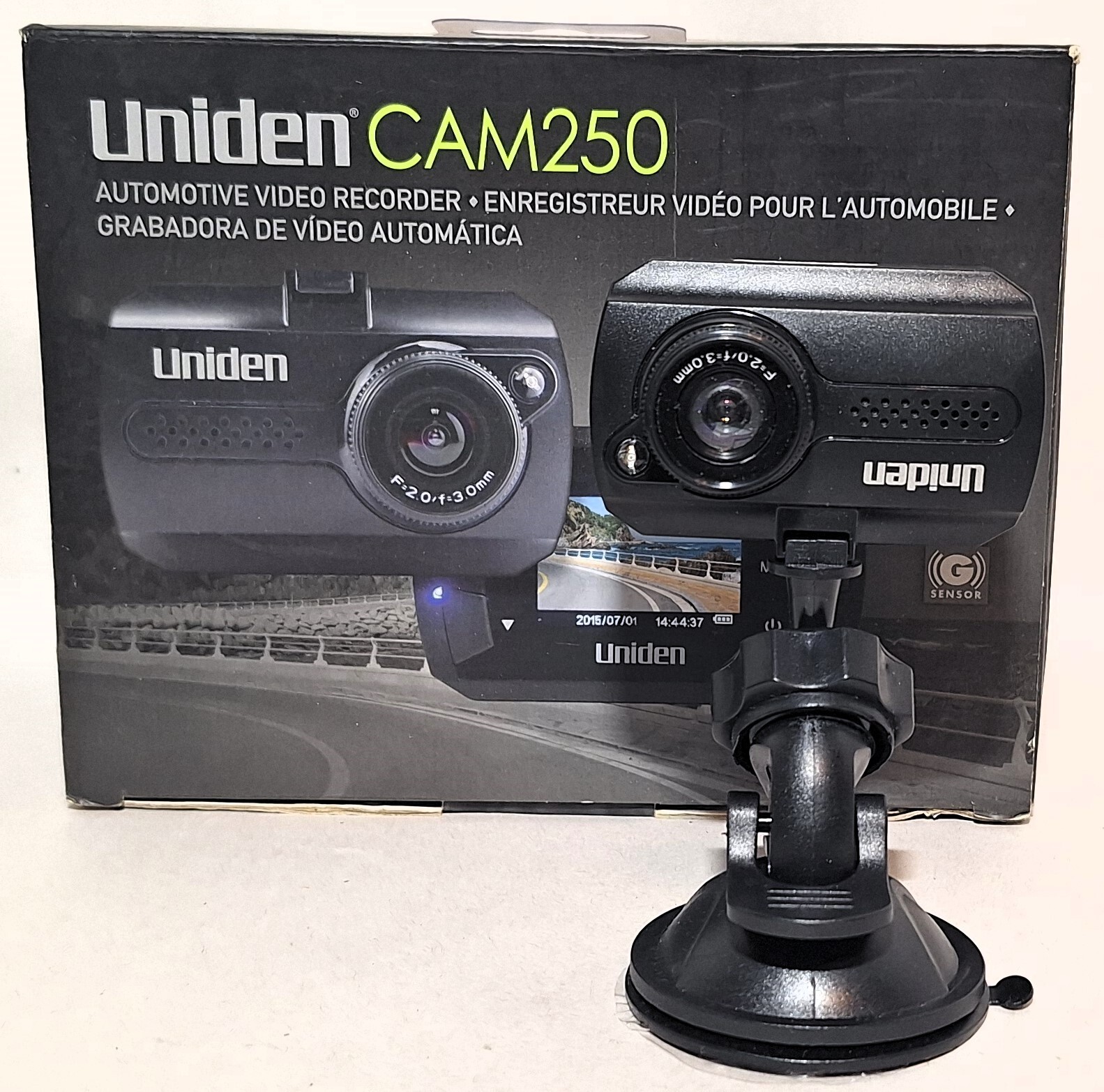 UNIDEN CAM250 Dash Cam 1080P G Sensor Collision Detection Mode 1.5″ Screen