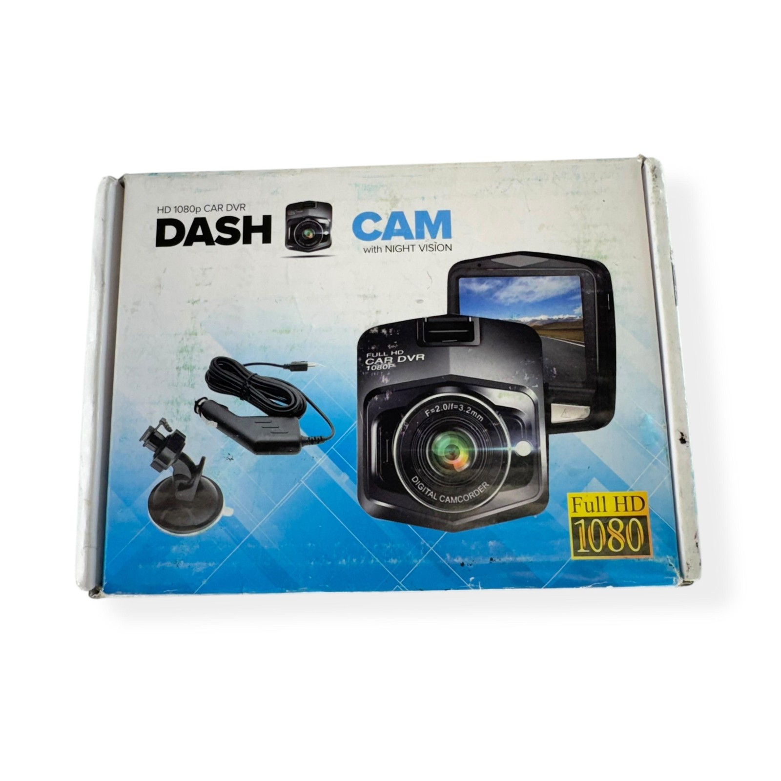 Dash Cam Car DVR 1080p Full HD Night Vision 170° Wide Angle 12MP Loop Recording