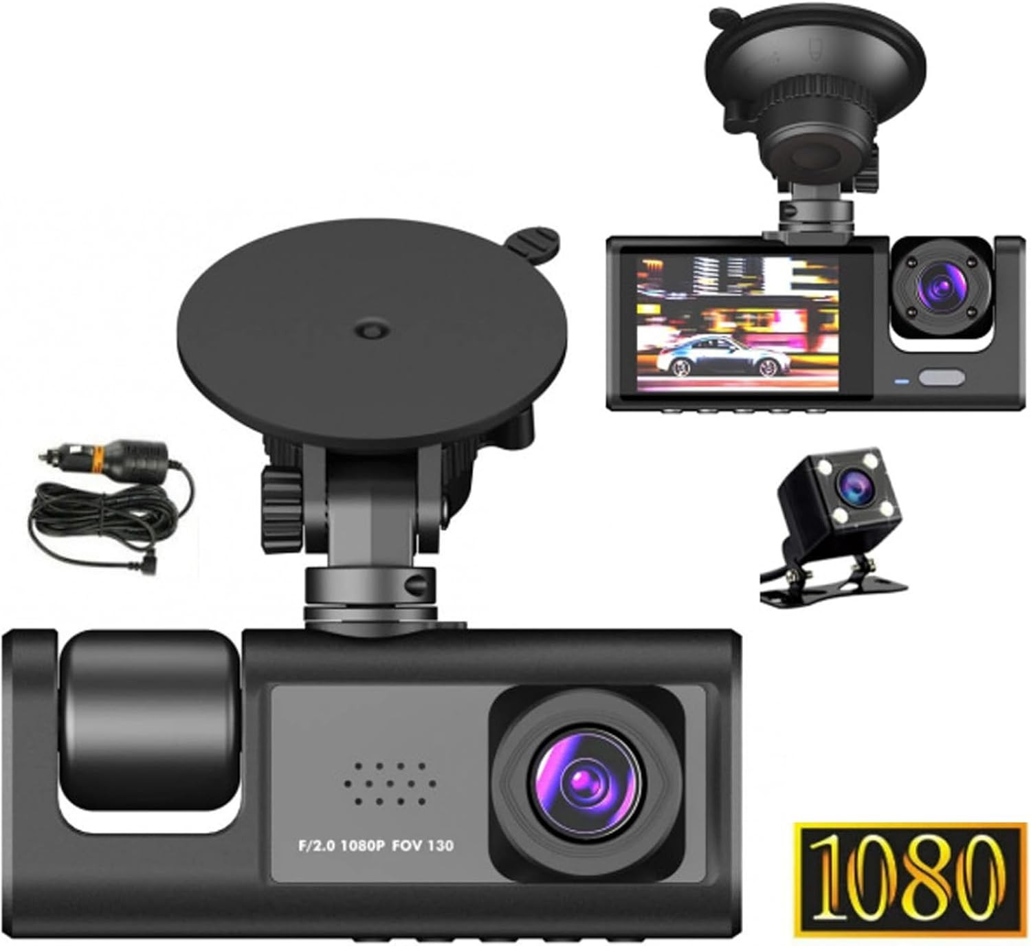 Camara De Seguridad Para Carro Auto lenses Delantero/Trasero/Interior Dash Cam