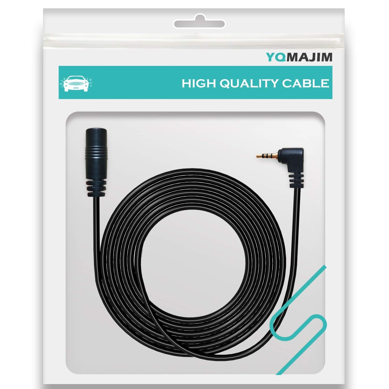 Plug-and-Play 16.5 Ft Dash Cam Extension Cable – 2.5mm for Rear View Cameras