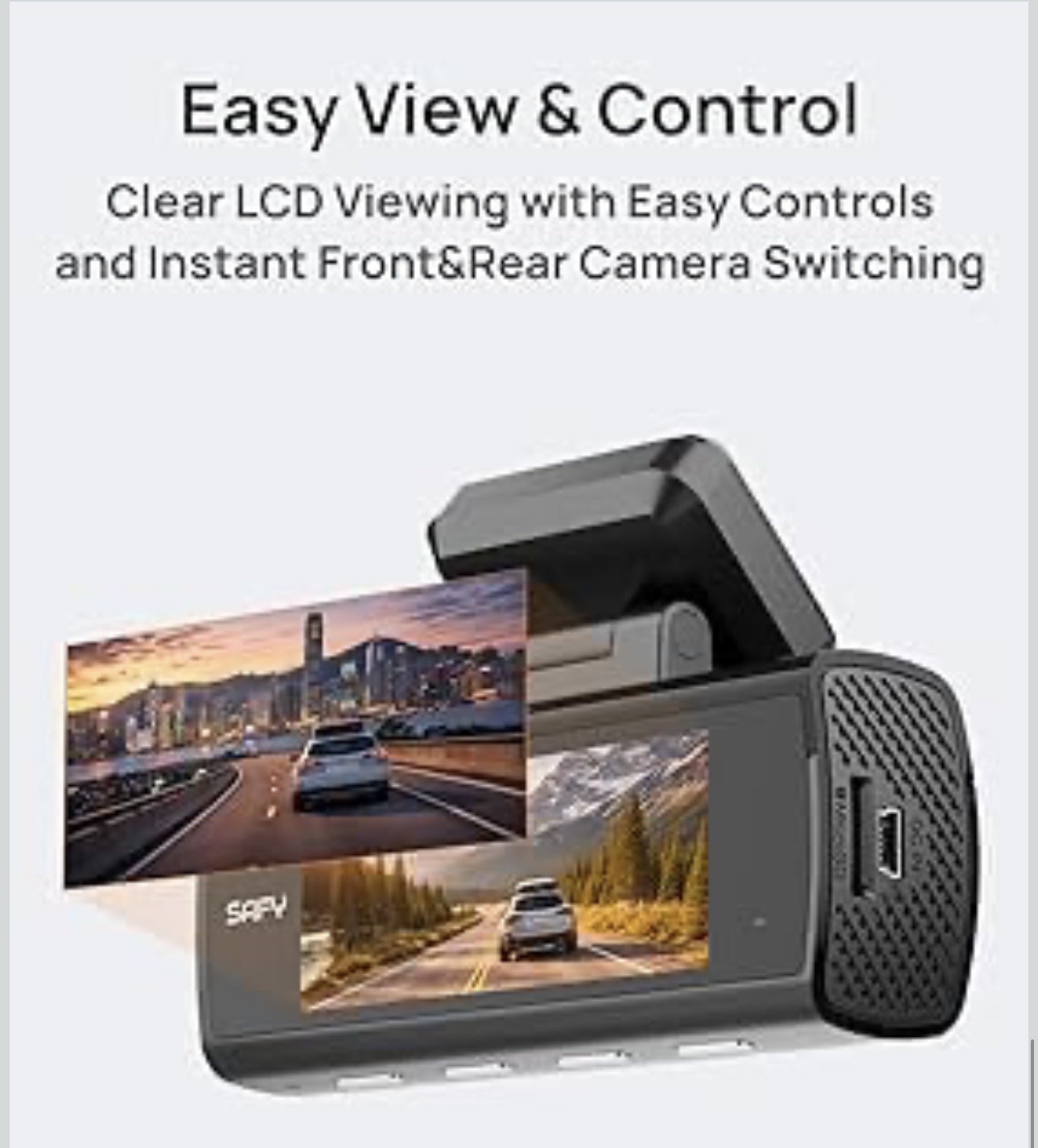 BlackVue SAFY9 4K Dual Dash Cam HDR + AI Night Vision Wi-Fi GPS (64GB)