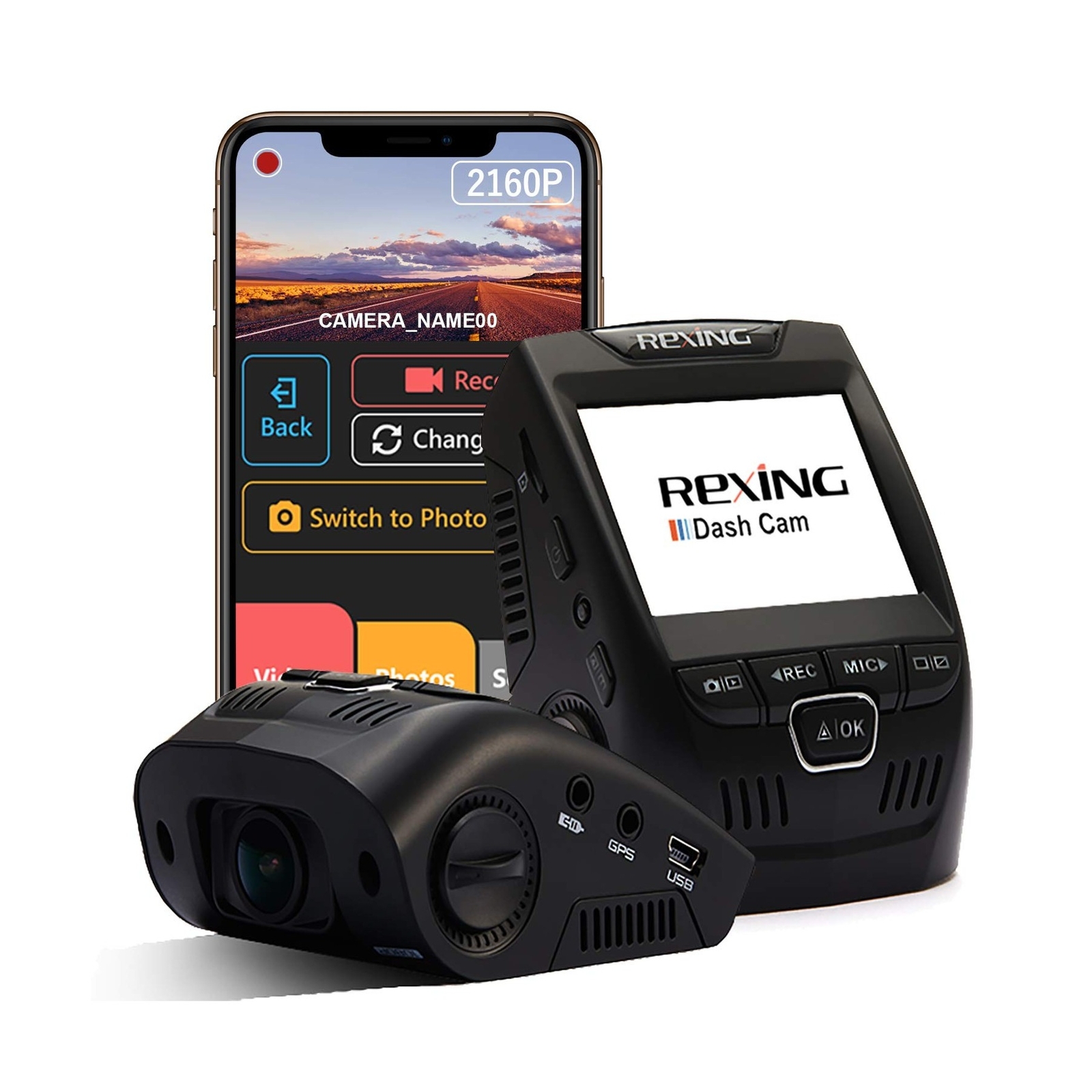 REXING V1 – 4K Ultra HD Car Dash Cam 2.4″ LCD Screen, Wi-Fi, 170° Wide Angle …