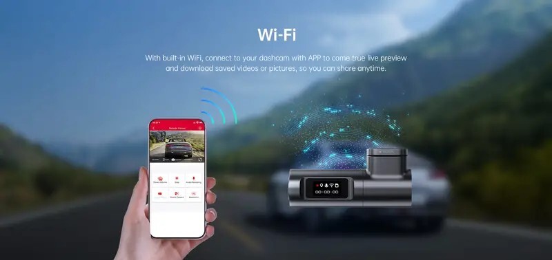 D500 Smart Dash Cam for Car 4K 5GHz GPS Wi-Fi 6 Car Camera Night Vision G-Sensor