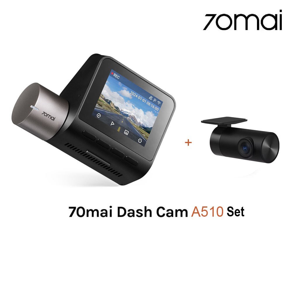 70mai A510 1944P Smart Dash Cam Set with Rear Cam Global Version AU Stock