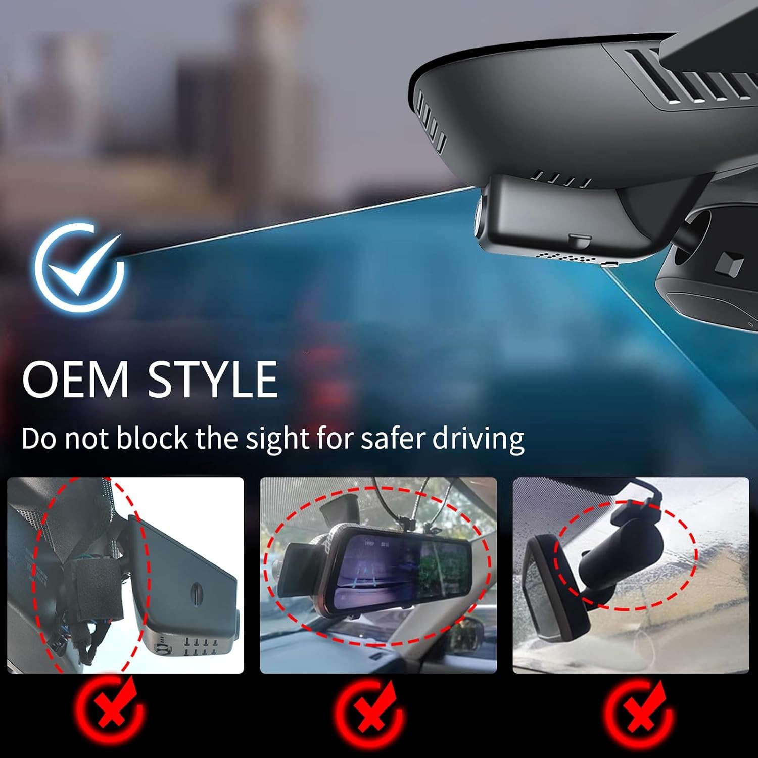 Mangoal HRD Dash Cam 4K OEM Custom for Volvo XC60 2022-2026 GPS Wifi APP-Model D