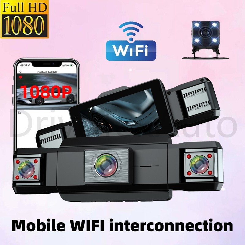 360 Full HD 1080P 4 Way Car Dash Cam Front Left Right Rear 360 View Recorder