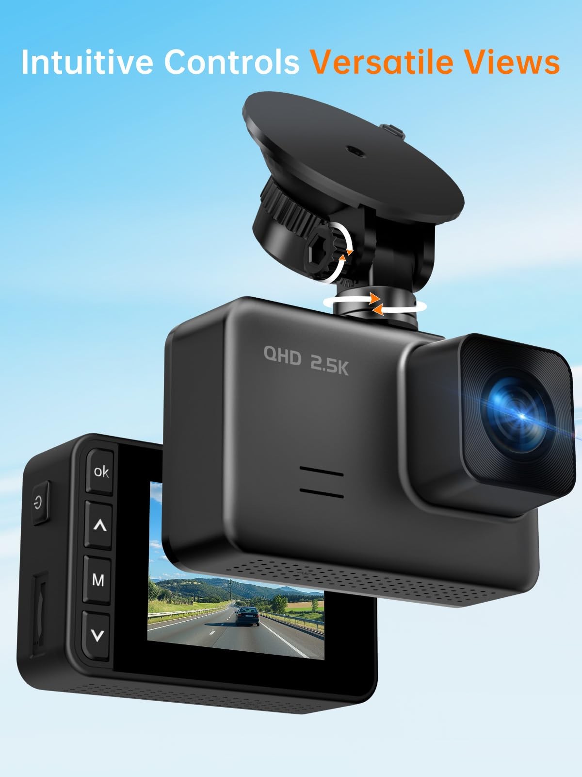 Camara Dual Para Auto Frontal Y Trasera Con Pantalla De 2 Pulgadas Lujo