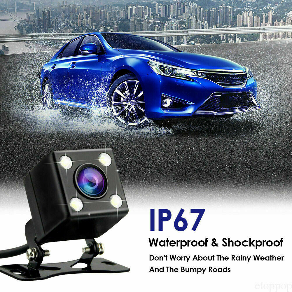 Mirror Monitor Rear View Reversing HD Backup Camera Dash Cam Waterproof for car
