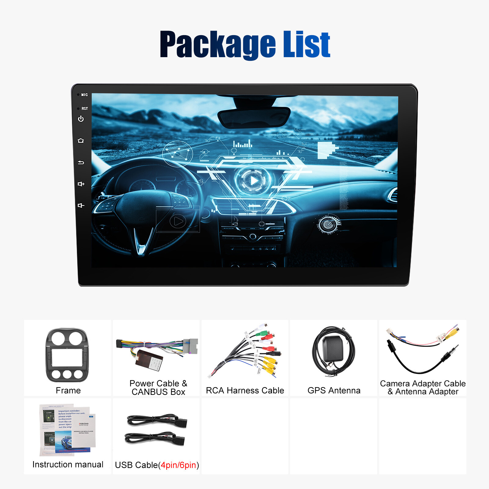 Android 13 Car Stereo Carplay Radio GPS For Honda Civic 2006-2011 2+32G WiFi AHD