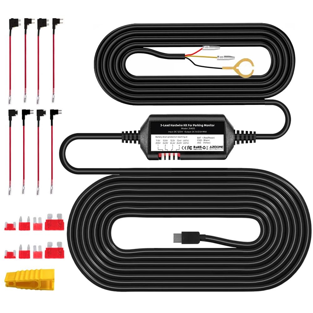 3Lead Acc Hardwire Kit TypeC USB Port, 12ft