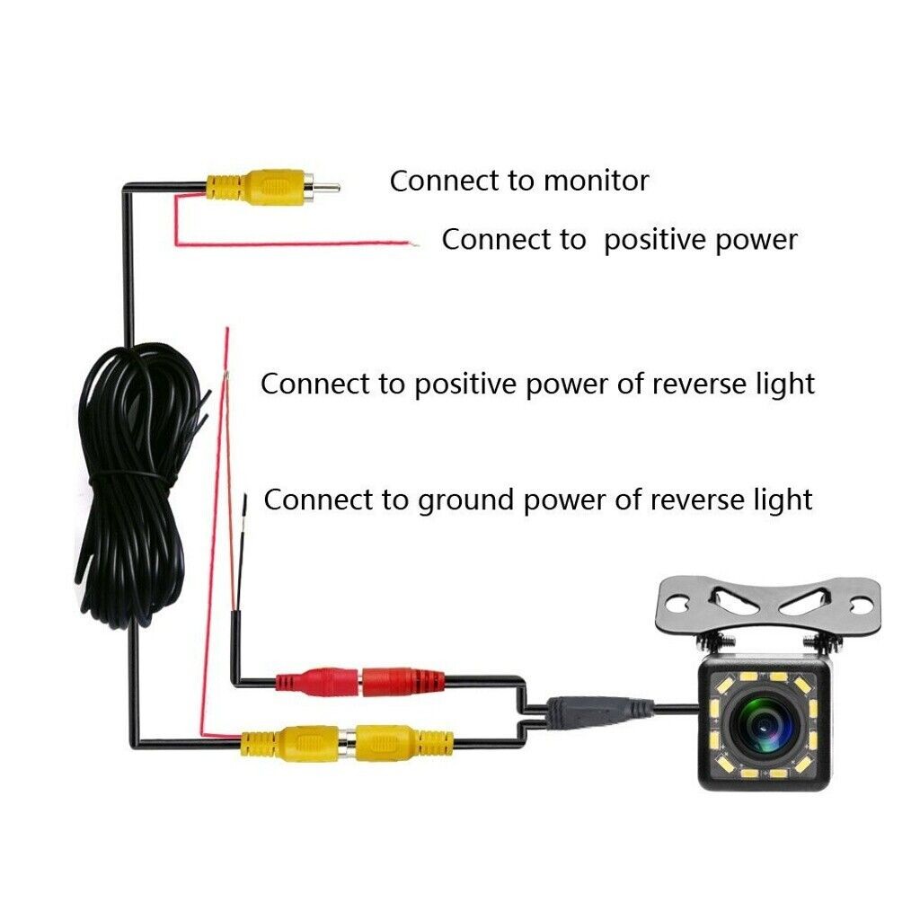 170° Reverse Camera 12 LED Car Waterproof Rear View Parking Camera Night Vision