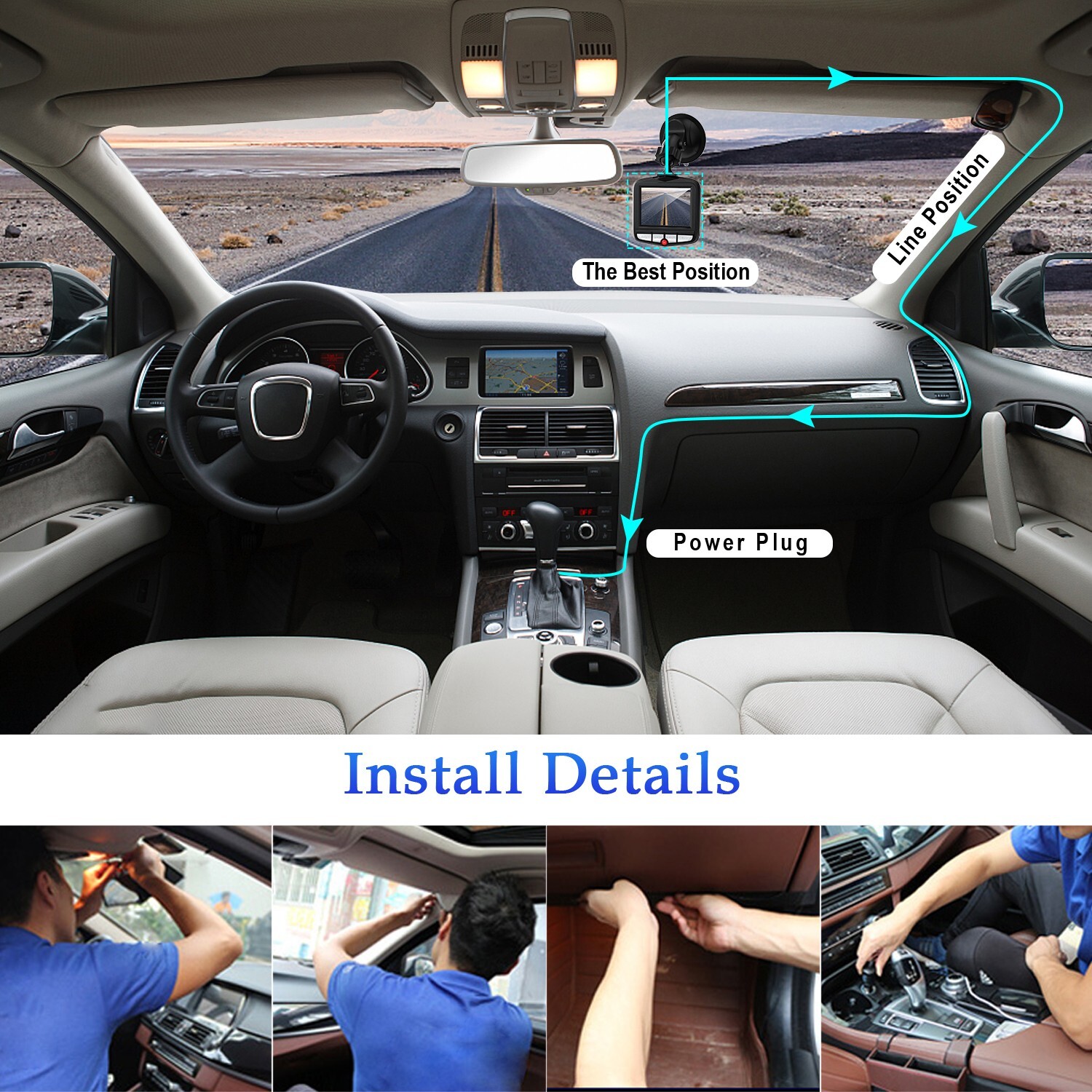 2.4-inch Car Recorder Surveillance Camera Recorder Navigator Violation Warning