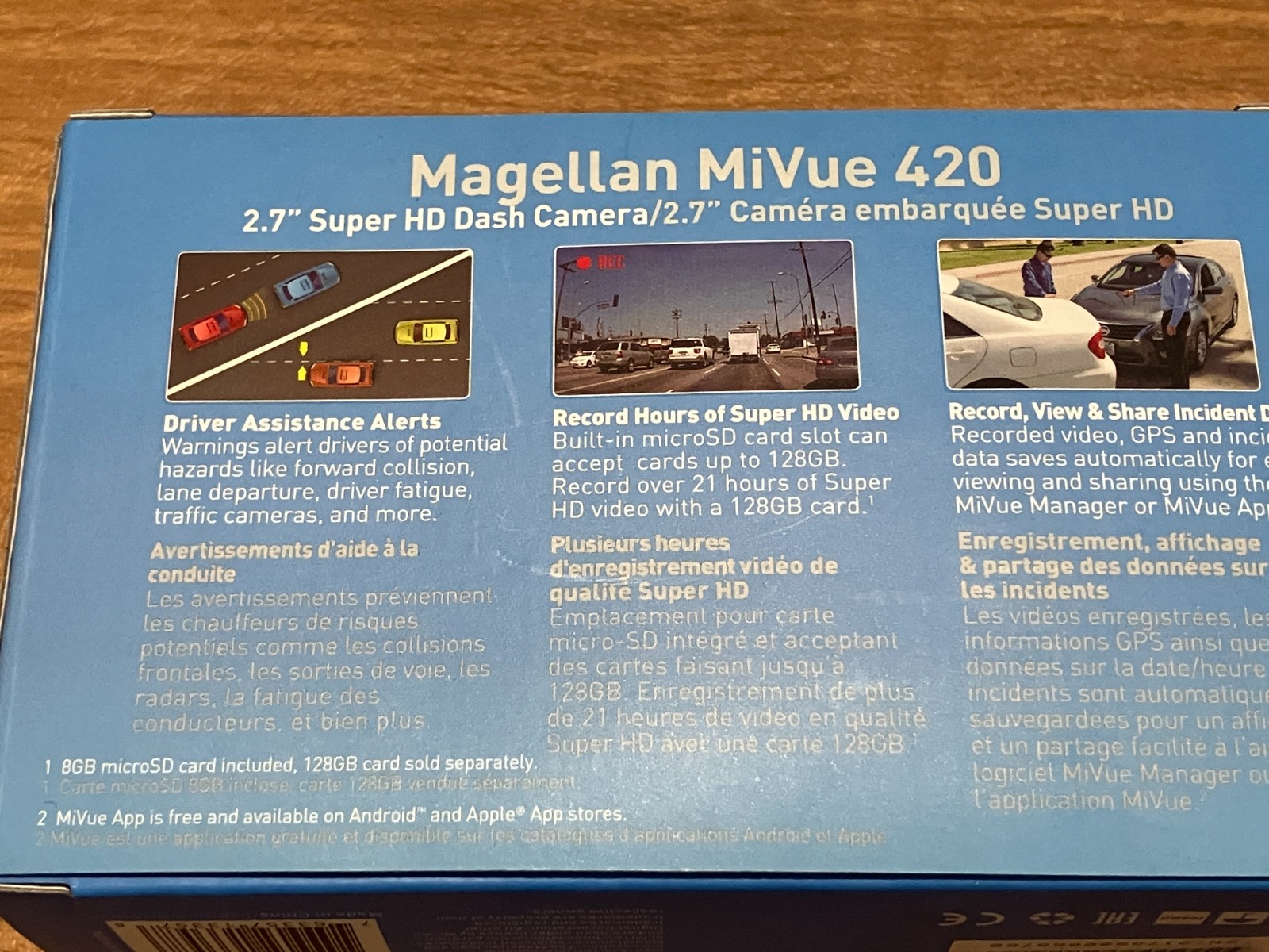 New/Open Box Magellan MiVue 420 Dash Camera 2.7″ 1080P Super HD Display