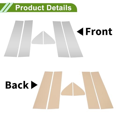 Silver Tone Front Rear Door Pillar Window Trim for Chevy Silverado 2019-2024