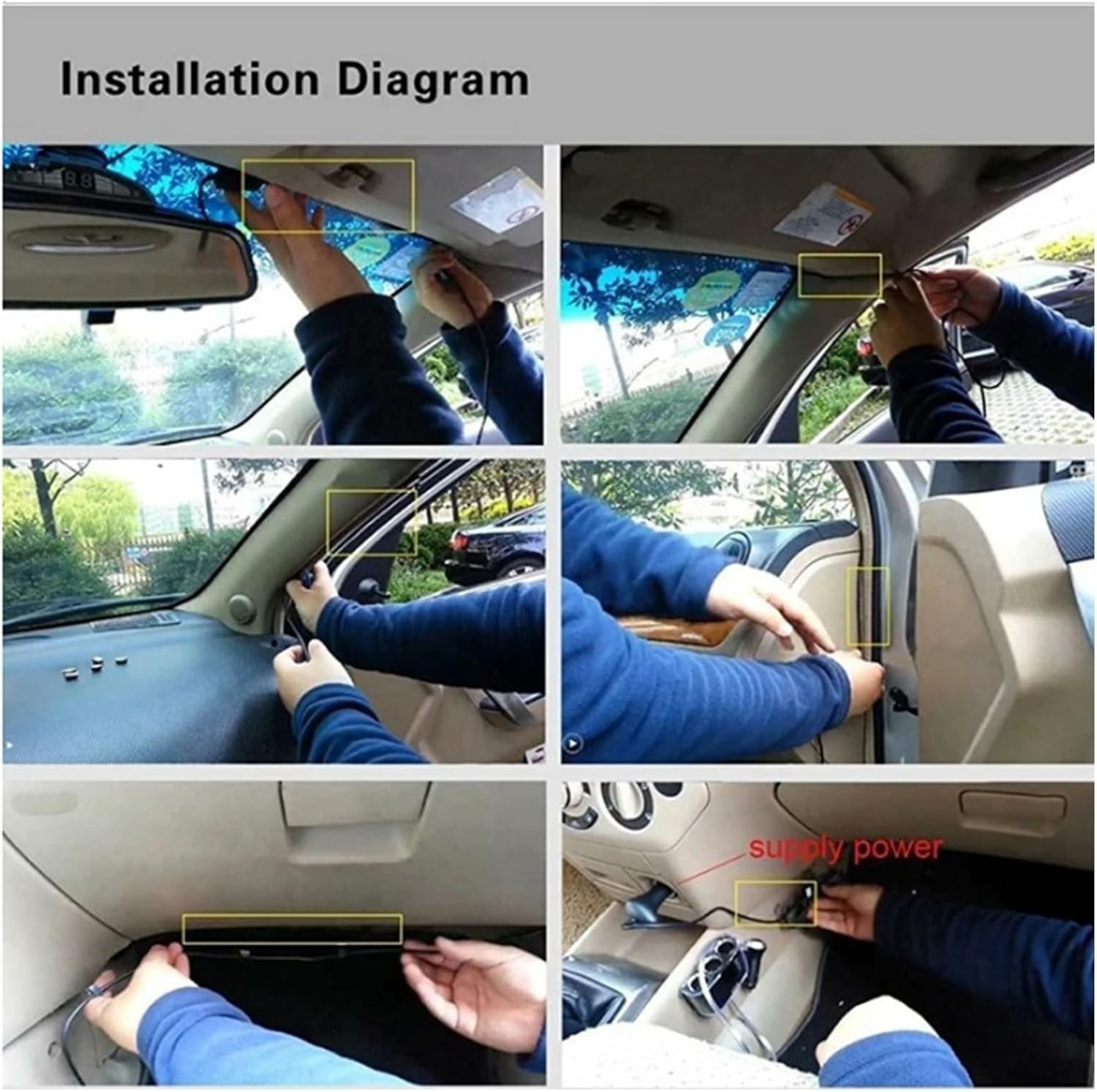 Dual Lens 1080P Mirror Cam with Electronic Image Stabilization for Safe Driving