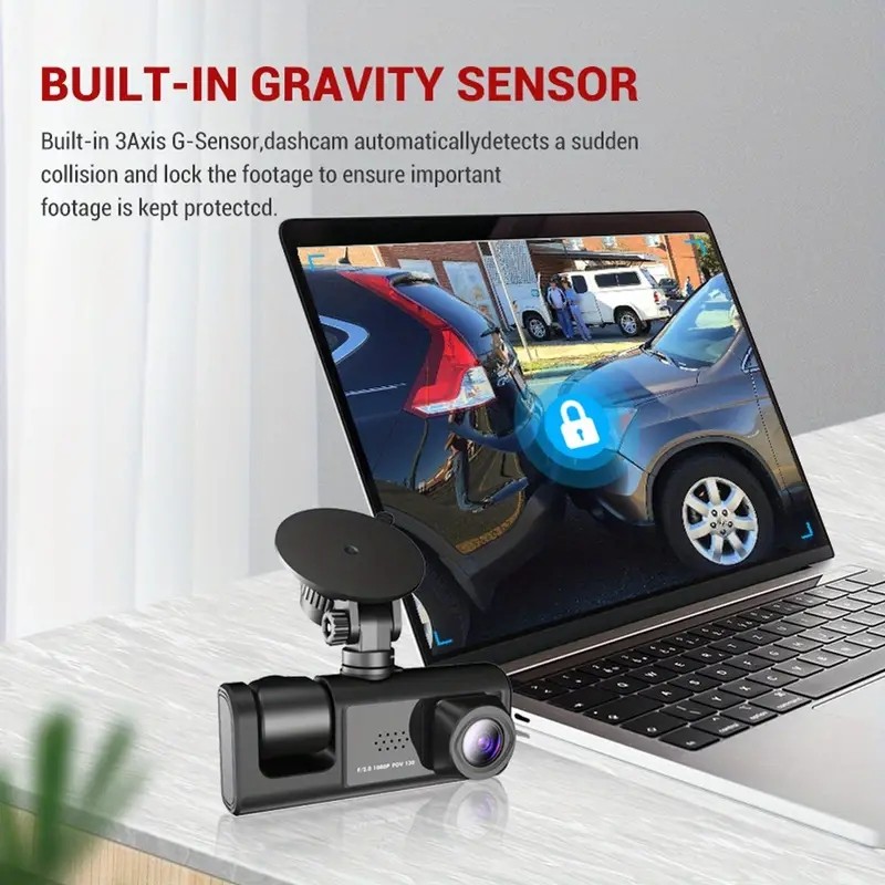 1080P WiFi Car Dash Cam Dual Camera Front & Cabin DVR Night Vision