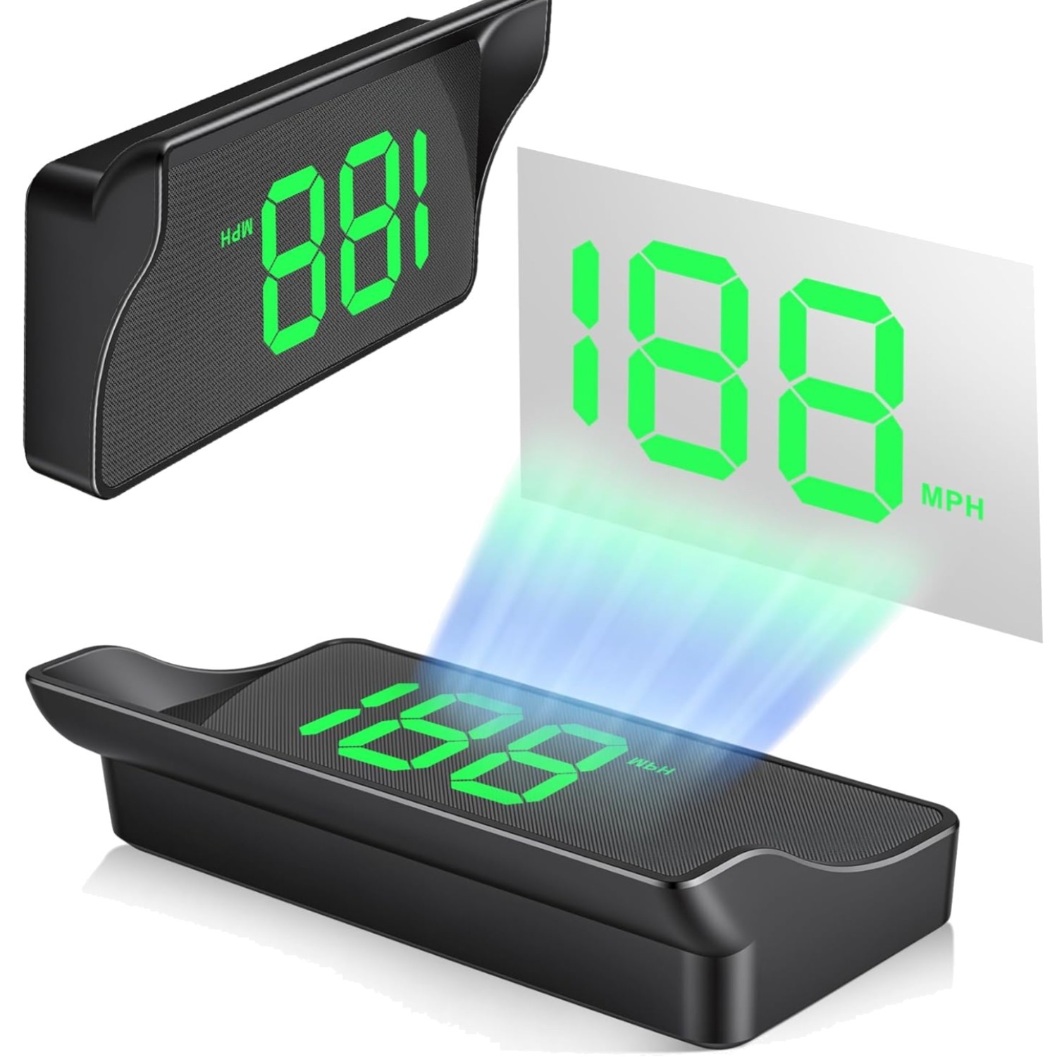 Heads up Display for Cars, USB Plug Digital GPS HUD Speedometer with HD Large Fo