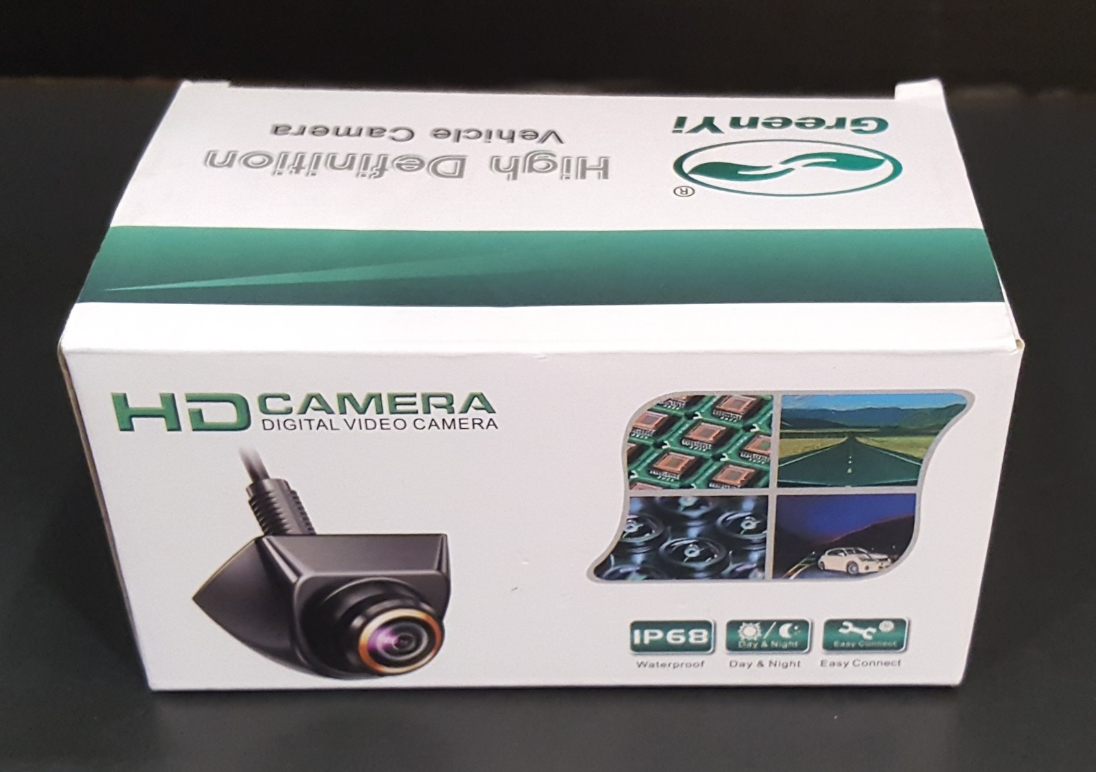 Green Yi 392 1080P Vehicle Back Up Camera Waterproof 170° Fisheye w/Guidelines