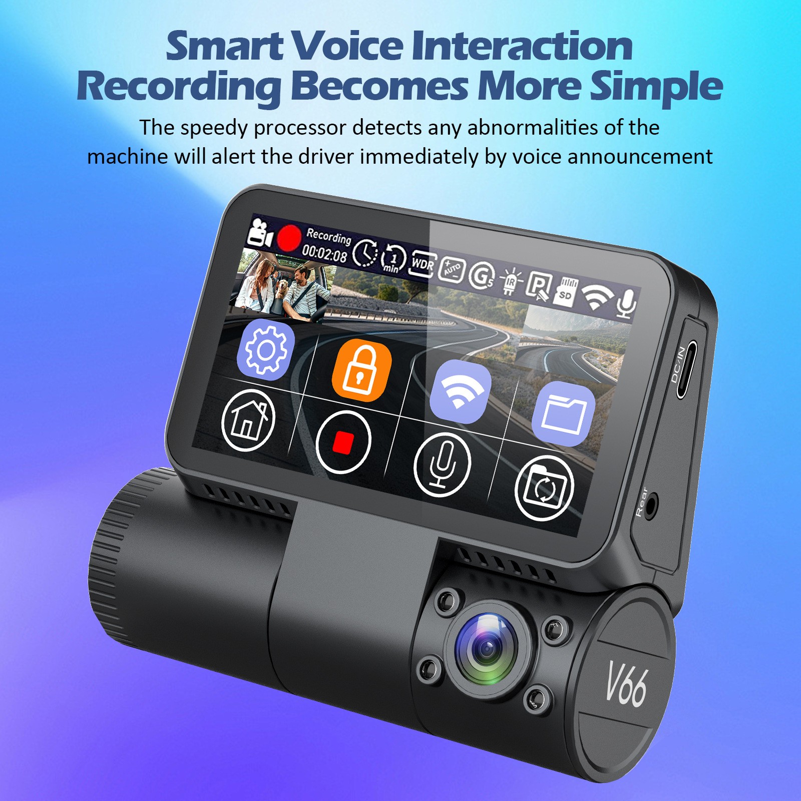 Wifi FHD Car DVR Video Camera Dash Camera for Cars 3 lens Vehicle Cam Recorder