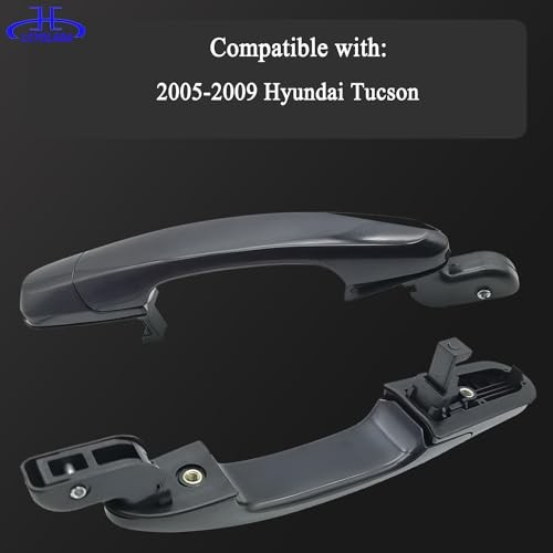 Set of 4 Exterior Door Handles Compatible with Hyundai Tucson 2005 2006 2007