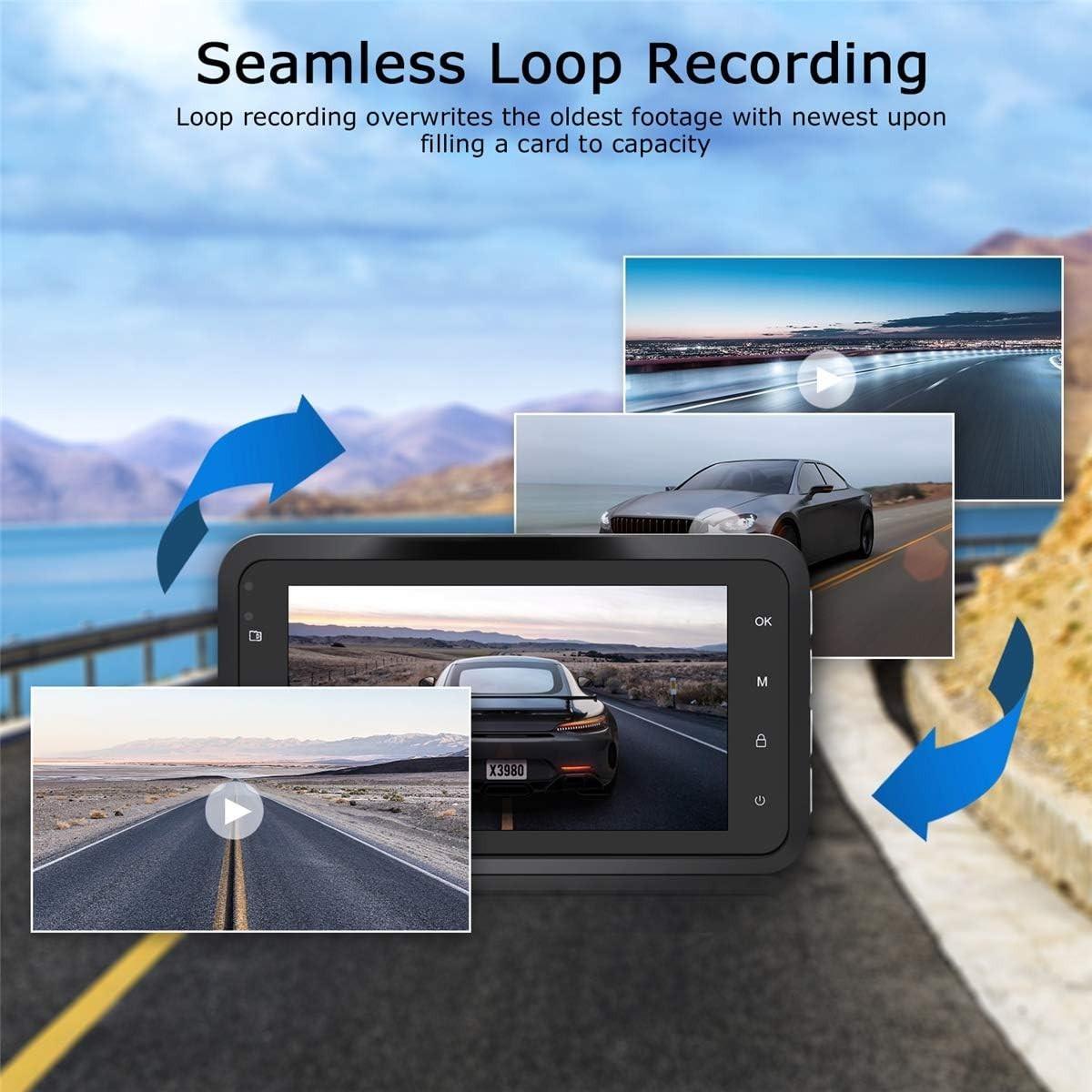 1080P Dual Dash Cam with Night Vision – Front & Rear Protection for Your Car