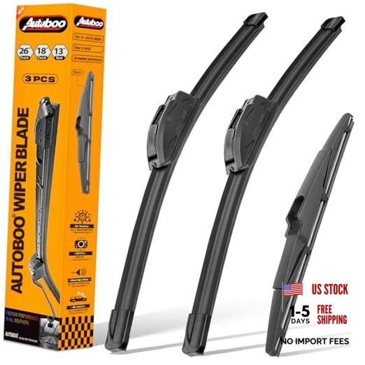 3-Pack Windshield Wiper Blades for Kia Telluride 2020-2025 Kia Sedona 2015