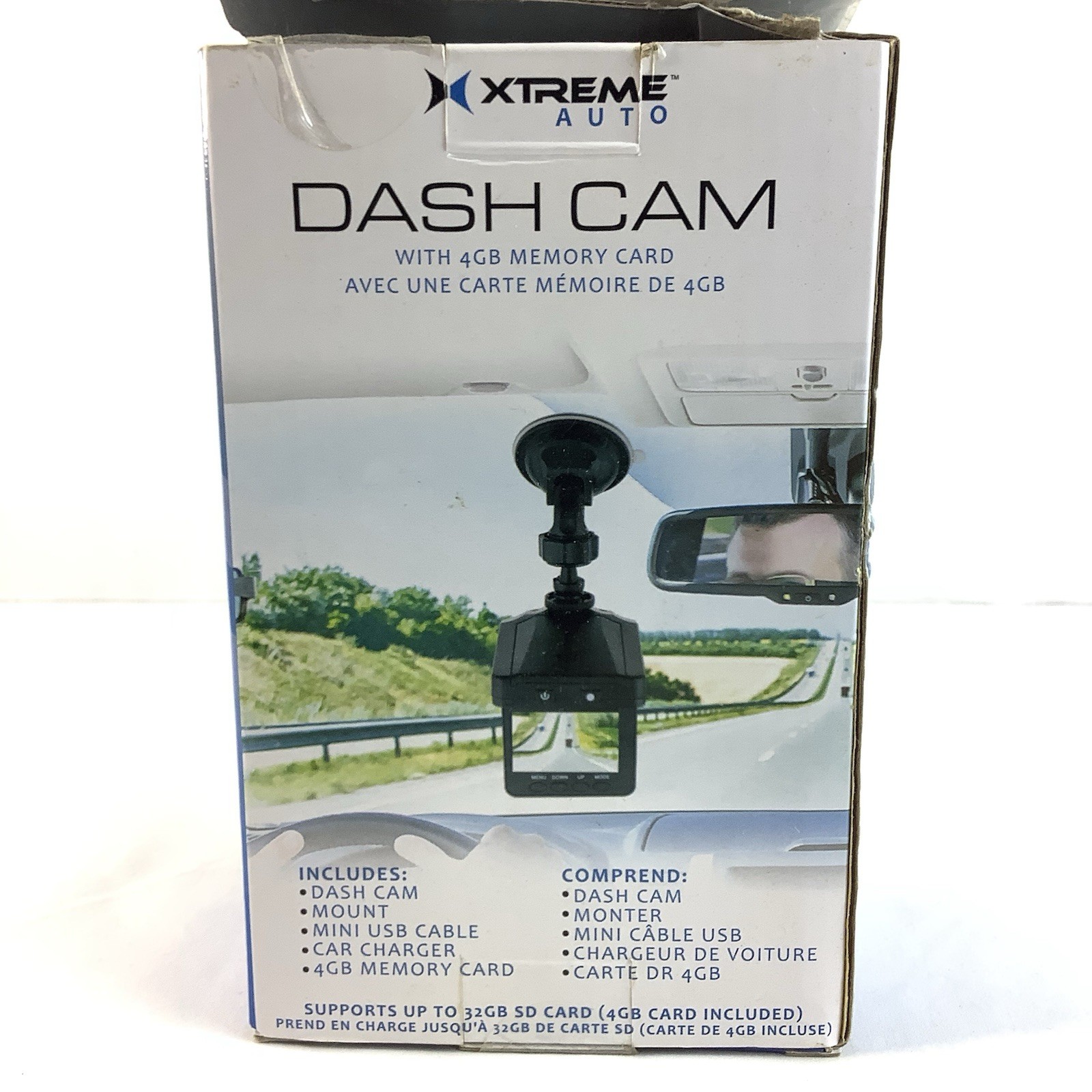 Extreme Auto Color Dash Cam W/ 4 GB Memory Card Mount USB Cable & Car Charger