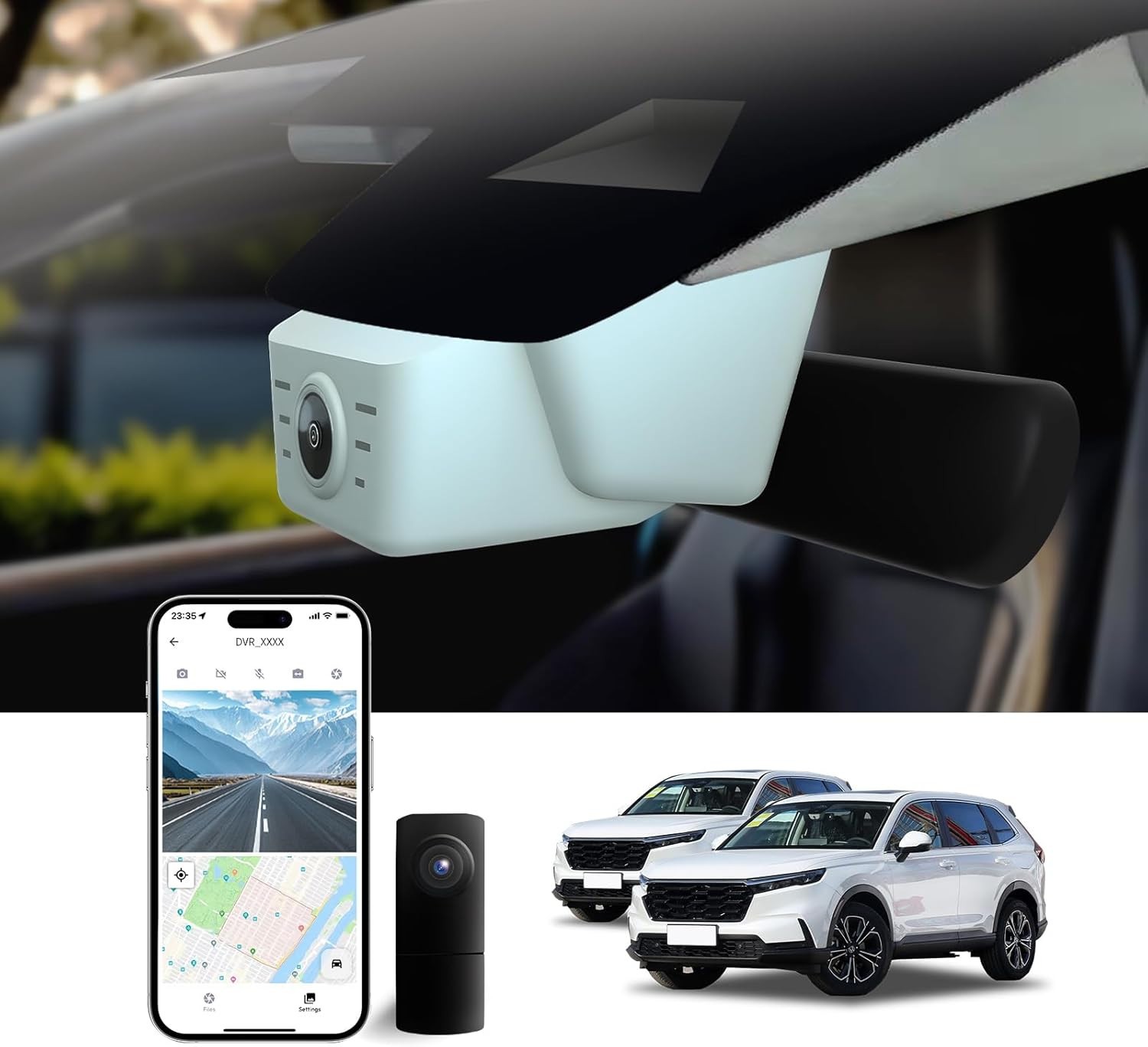 Front 4K & Rear 1080P Dash Cam for Honda CR-V 2023-25 Gen 6 Model B 128G 4002