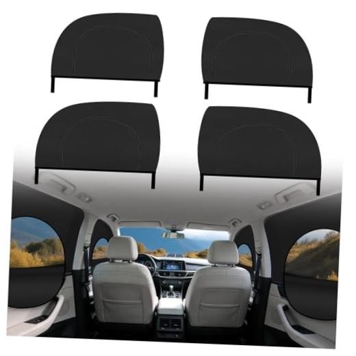 4PCS Front/Rear Car Window Shades for Side Window with Zipper,Breathable Mesh
