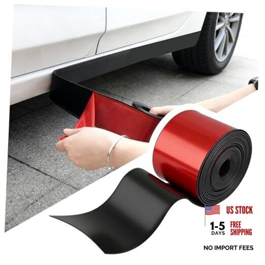 13Ft x 3.15In Side Skirts for Cars Protector, Flexible Rubber Bumper Guard
