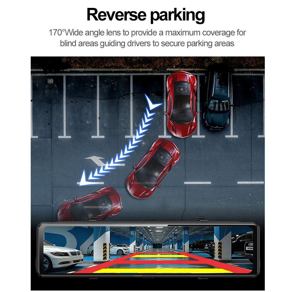 4K Dash Cam with Dual Camera ADAS, 5.8GHz WiFi & Parking Monitor Camera Full HD