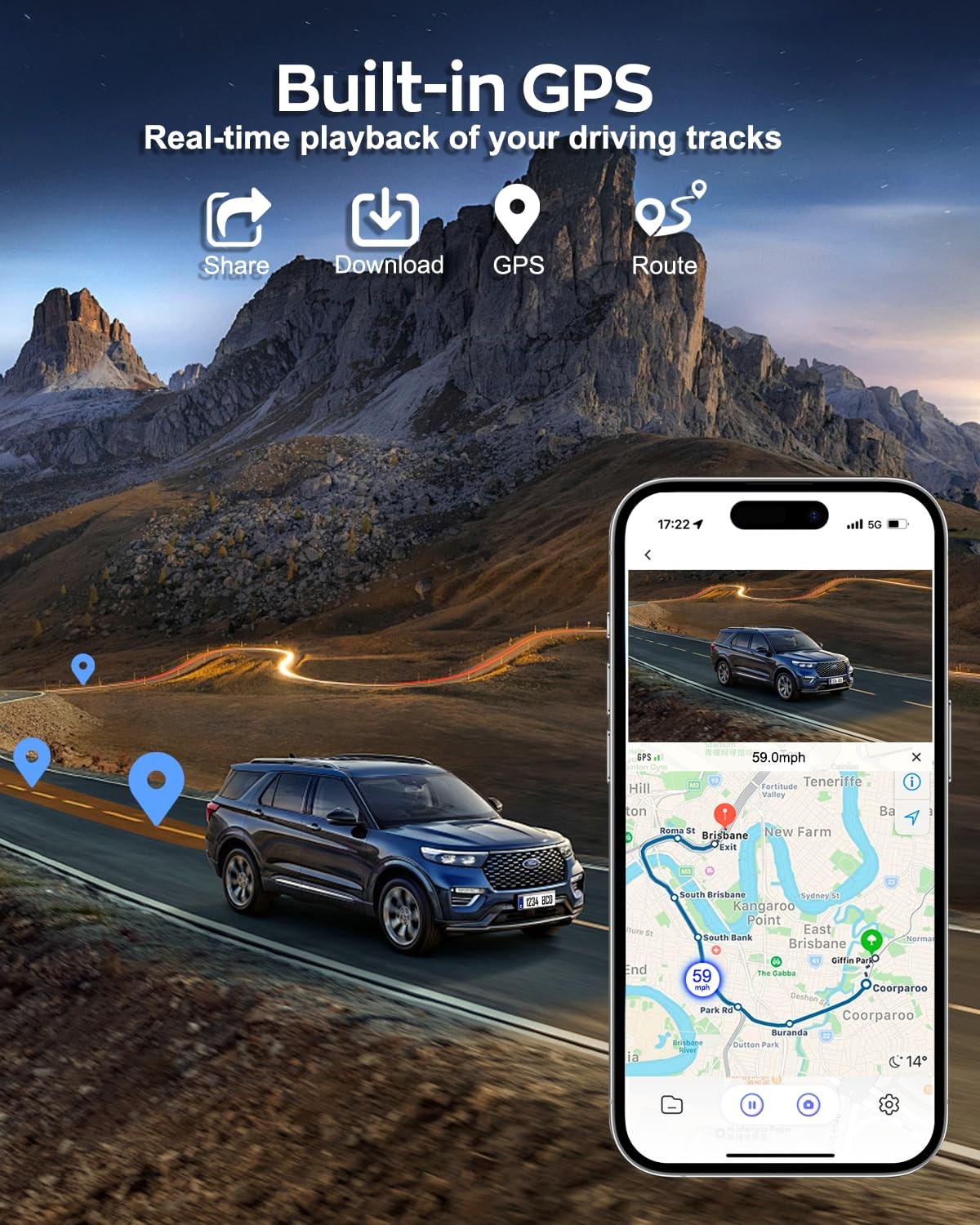 4K Dash Cam 360° View,4 Channel Front and Rear Dash Camera for Cars,Built-in …