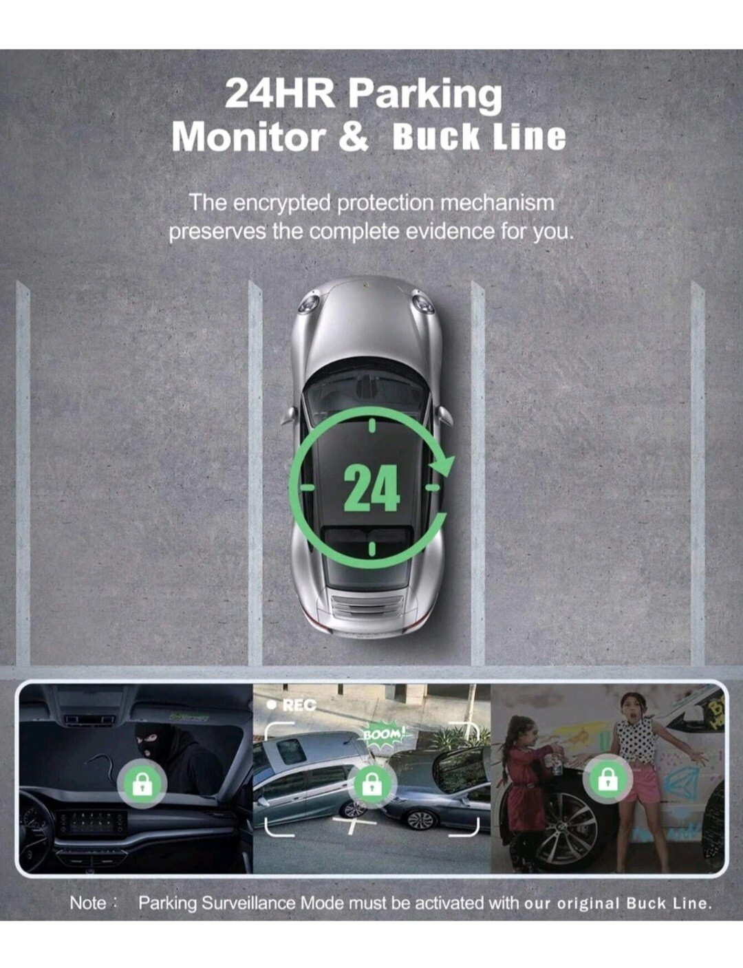 HD 1080P Car Dual Lens Dash Cam Front&Inside Video Recorder Camera G-sensor 32GB