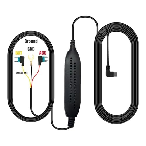 Dashcam Hardwire Kit USB C 11ft with Fuse Tap
