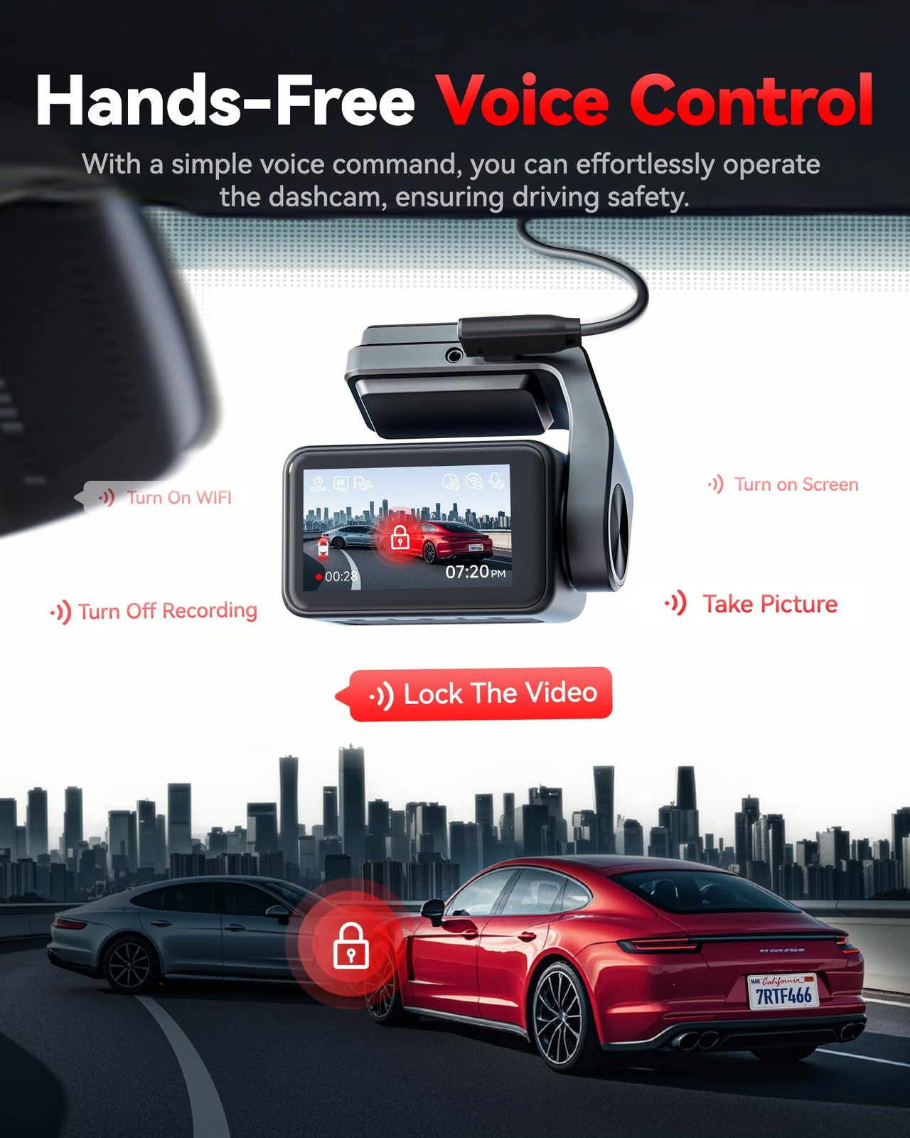 F4 Pro 4K Mini Dash Cam Front and Rear, STARVIS 2 Night Vision, 128GB Card In…
