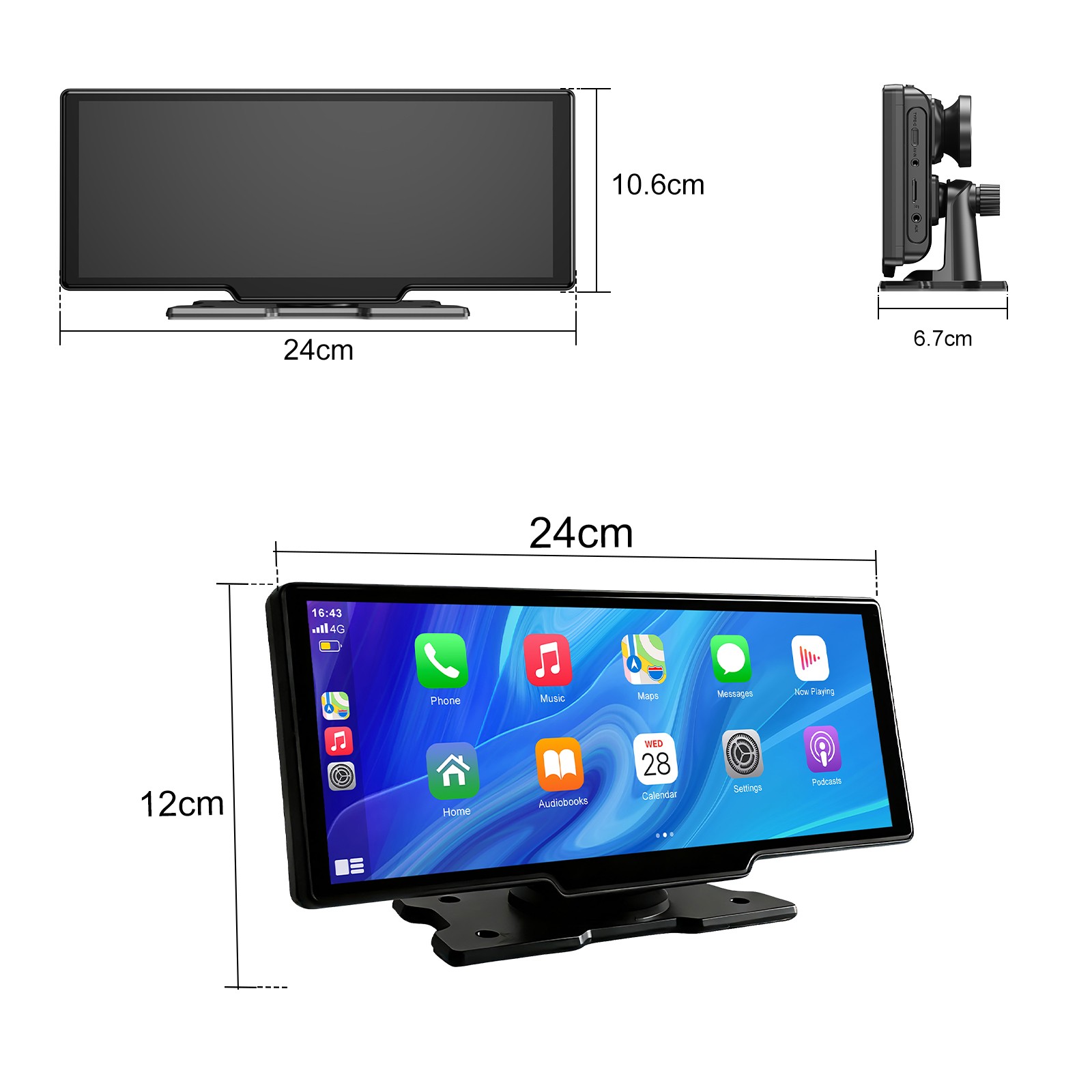 2024 10″ Backup Camera Mirror Car Rear View Reverse Night Vision Parking System