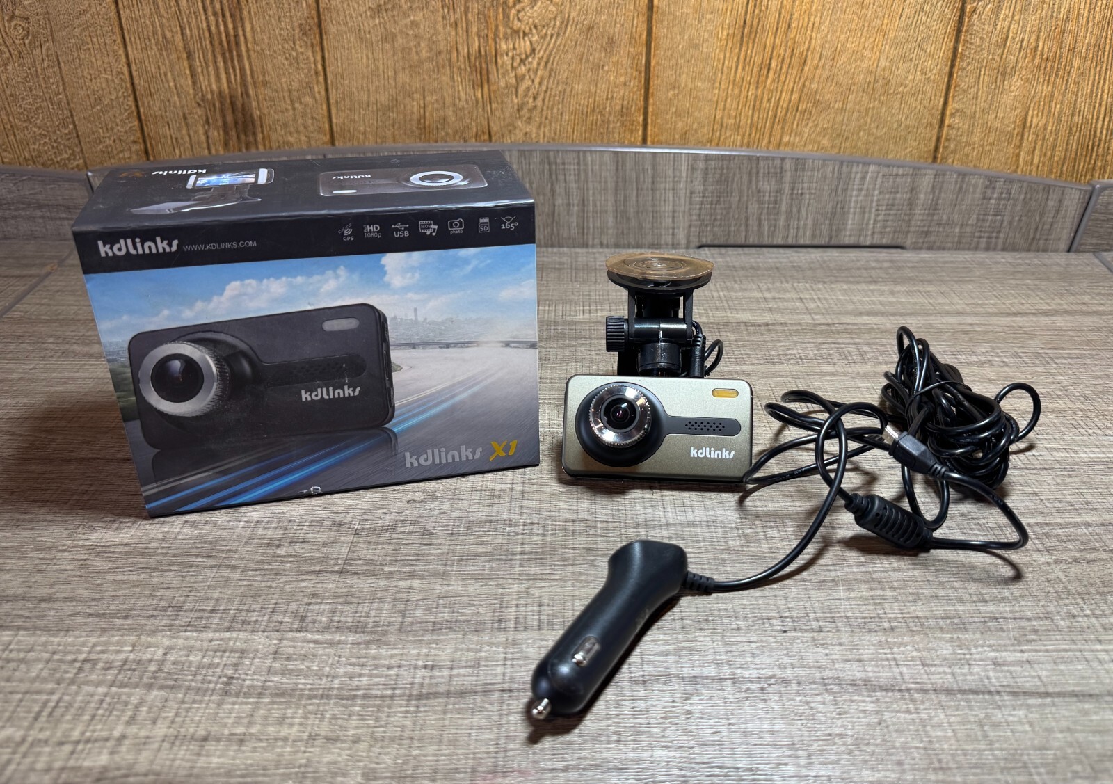kdLinks X1 Full HD 1080p 165 Wide Angle Car Dashboard Camcorder with GPS 128 GB