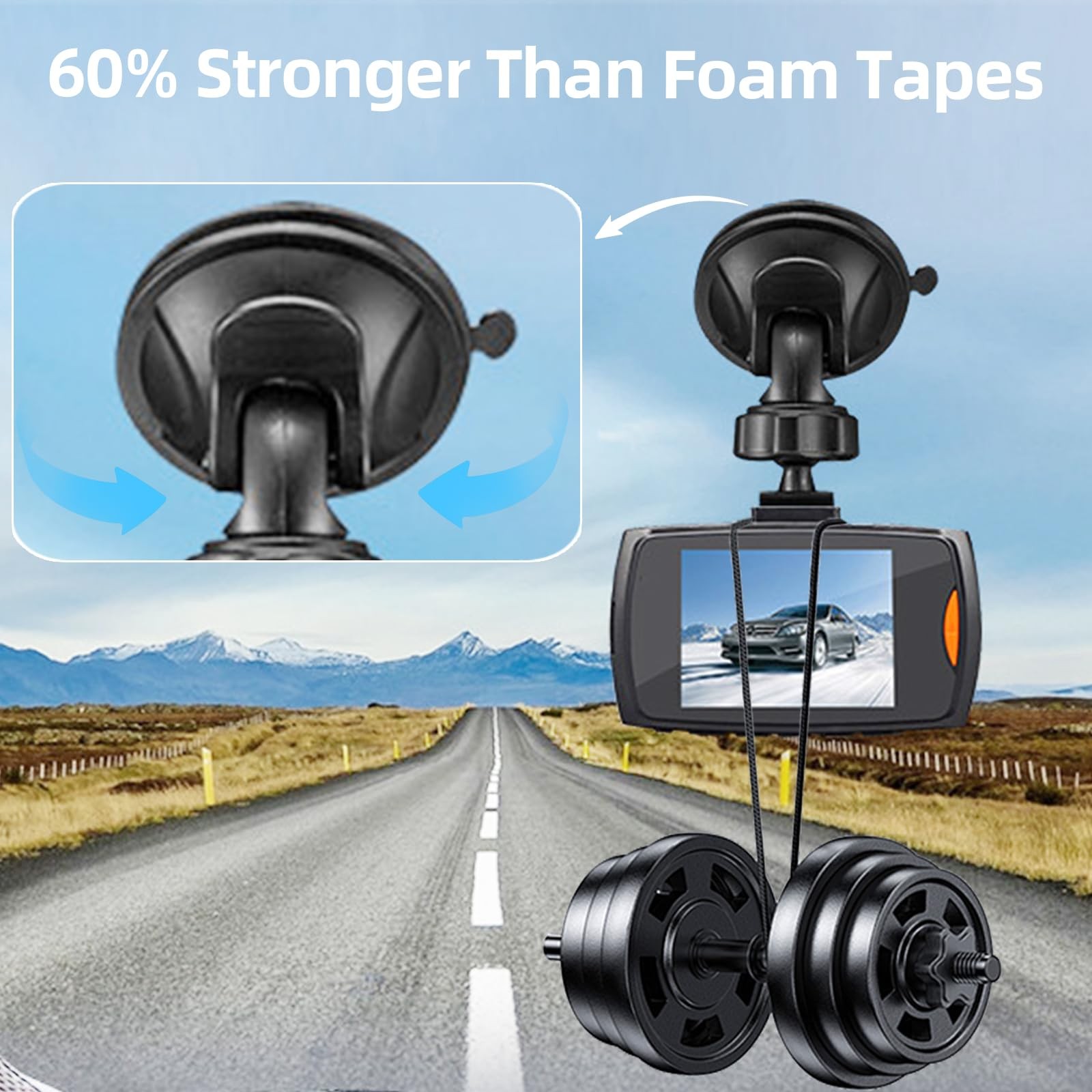 Dash Cam Adhesive Pad, 4PCS Sticky Pads for Dash Cam, Heat Resistant Double S…