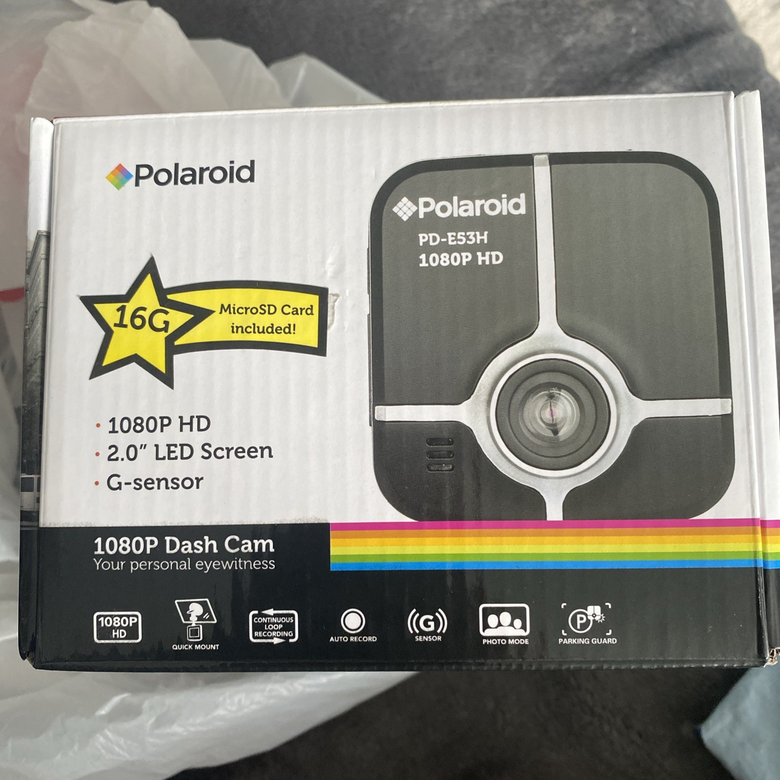 Polaroid 1080p LED Dash Cam – Black