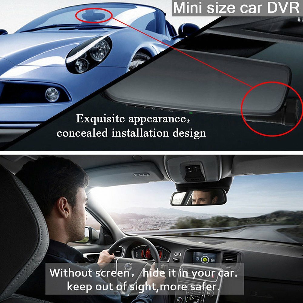 32GB WiFi APP Hidden Car DVR HD1080P Dash Cam 170° Video Recorder Night Vision