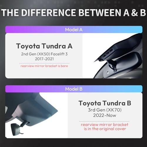 OEM Style Front 4K Dash Cam Toyota Tundra 2022-2026 Hidden Design