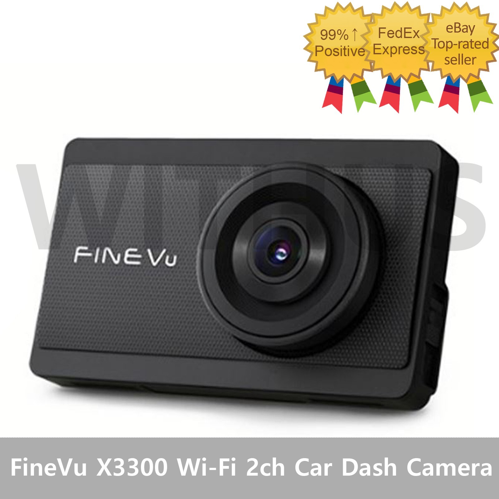 FineVu X3300 3.5″ IPS LCD Wi-Fi 2ch QHD Car Dash Camera Car Blackbox 32GB