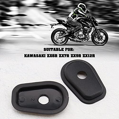 Front Rear Motorcycle Turn Signal Indicator Adapter Spacers Black 8pcs