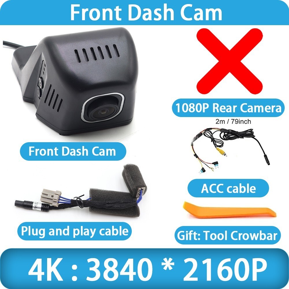 4K Dash Cam for Honda Fit Jazz City Ballade Civic Mk8 Mk9 Odyssey Acura CSX