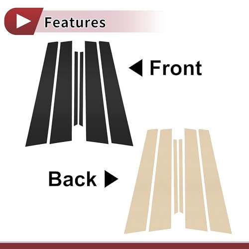6 Pcs Front Rear Left Right Car Door Pillar Window Trim for Lexus is 2001-2005