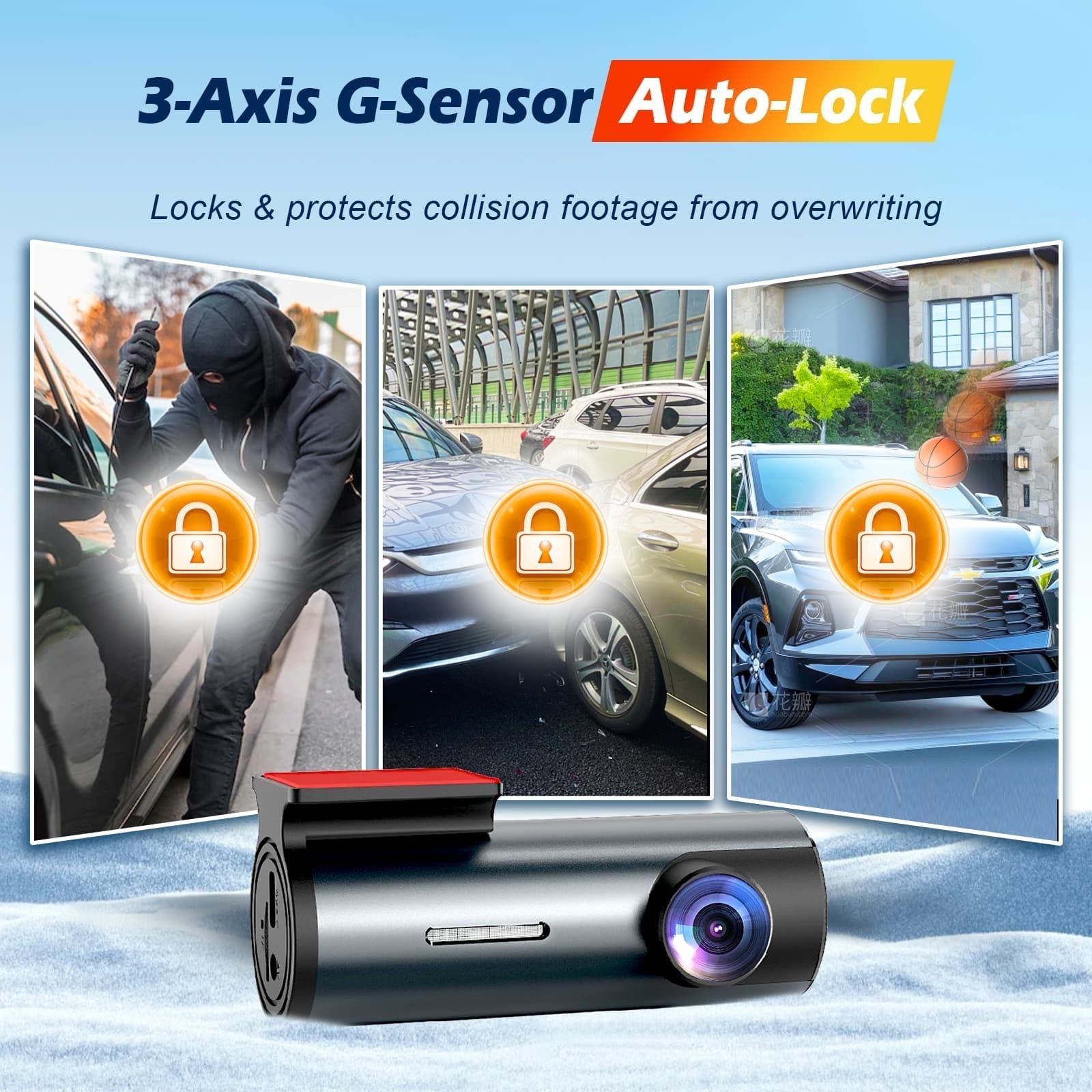 4K Dash Cam Front Dash Camera WIFI GPS 32GB Parking Monitor Car DVR Night Vision