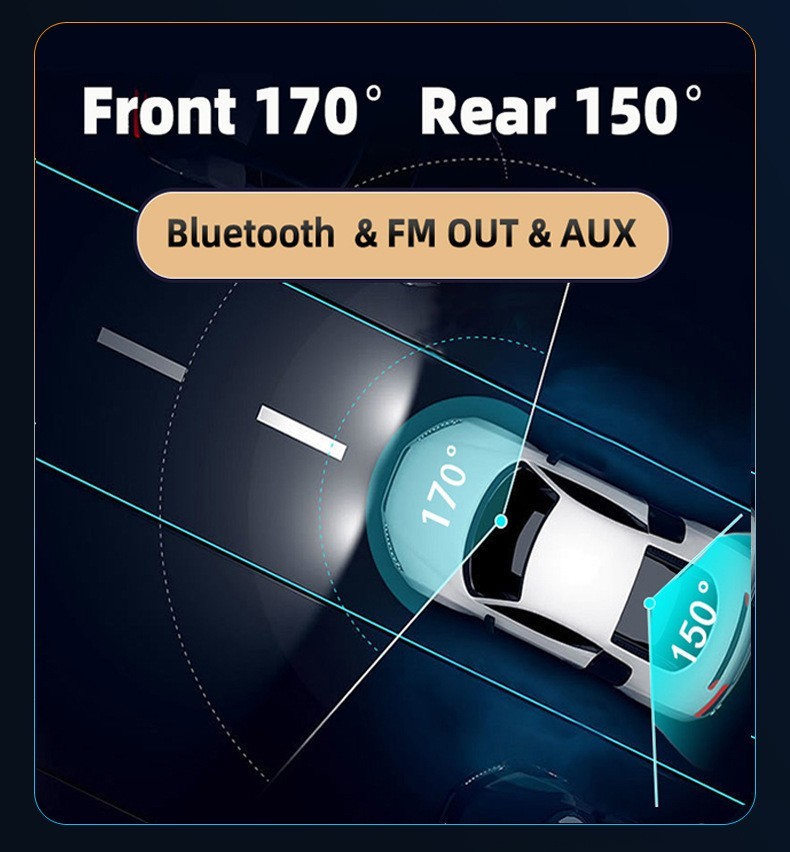11.3in 5K Car Stereo Dash Cam Wireless For Apple Carplay Android Auto W/Camera